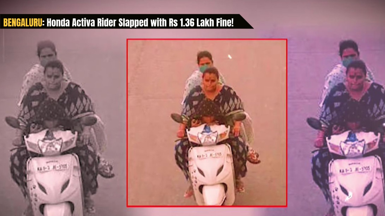Bengaluru Honda Activa Rider 1.36 Lakh Fine